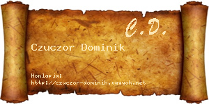 Czuczor Dominik névjegykártya